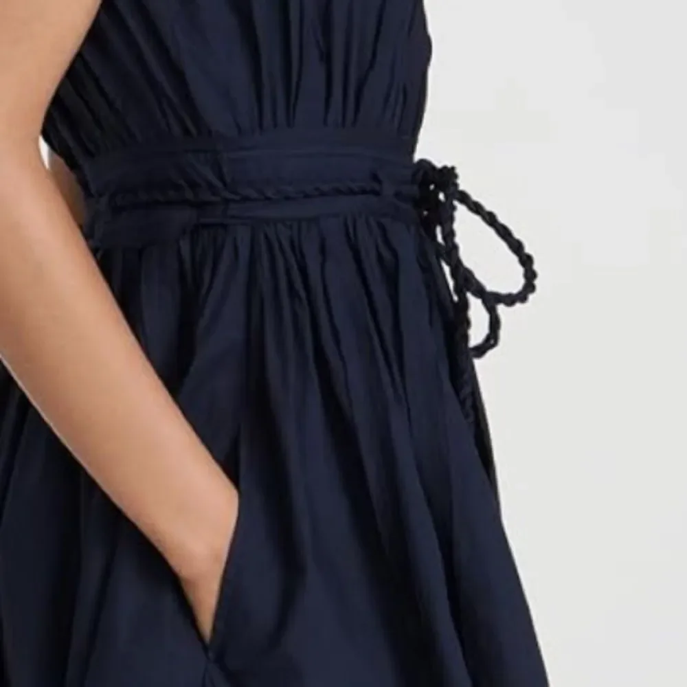NEW Ulla Johnson Jessa Navy Mini Dress with Tie Waist